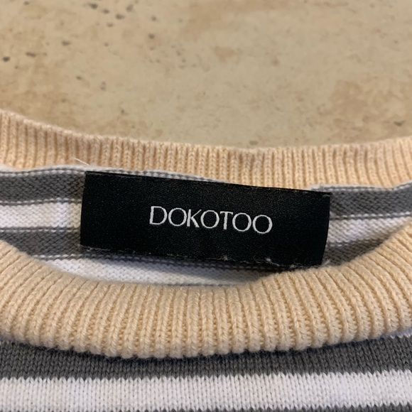 DOKOTOO Striped Cotton Sweater - Size S - Picture 2 of 6